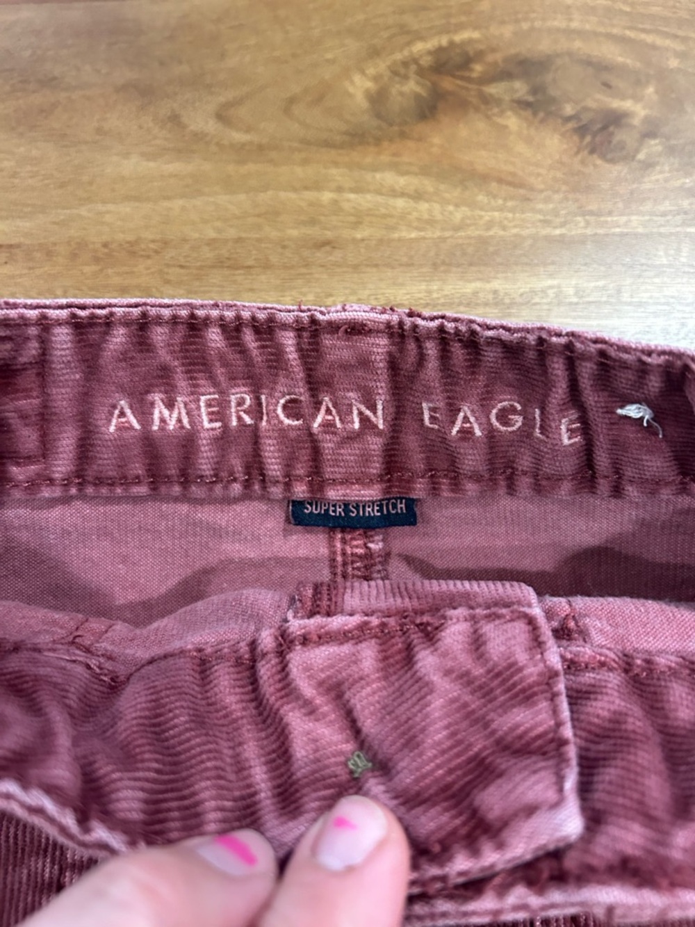 American Eagle Outfitters Washed Rose Corduroy Mini Skirt Size 0 - Picture 2 of 11